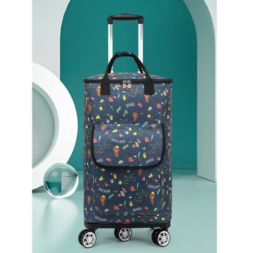 牛津布拉桿布箱手提包輕便萬向輪旅行購物包便攜手拉車行李包登機