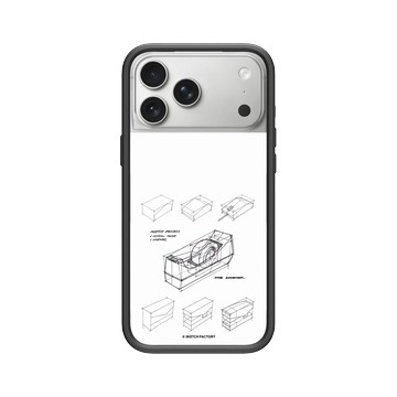 iPhone 17 Pro Max Mod NX -邊框背蓋組合 (相機按鈕) 黑 - Sketch Factory - 辦公室小物素描