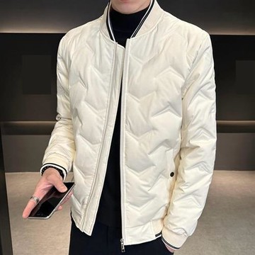 【巴黎精品】現貨+預購 頂級真羽絨外套90%鴨絨羽絨衣秋冬上衣大碼休閒男裝-加厚棒球領羽絨男外套4色a1lx9