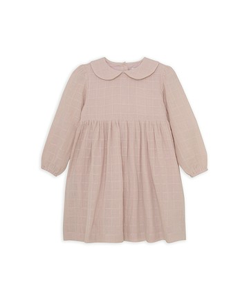 有機棉長袖洋裝(藕粉)92cm