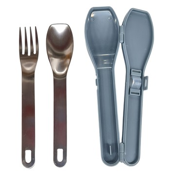 Sugar Land 不鏽鋼叉匙餐具組  湯匙 + 叉子 + 外盒  天空藍  1組