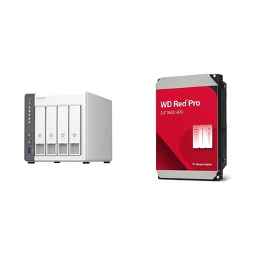 QNAP 〈鈔省價〉TS-433-4G NAS伺服器+WD 紅標 Pro 8TB NAS硬碟(X2)