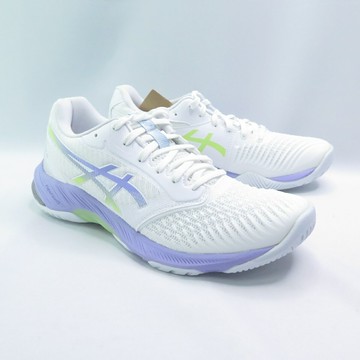 ASICS 1052A069109 NETBURNER BALLISTIC FF 3 男女排羽球鞋 白/紫/綠