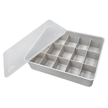 SHIMOYAMA 15格 內衣收納盒  灰白  1個  30 x 23 x 8.5cm