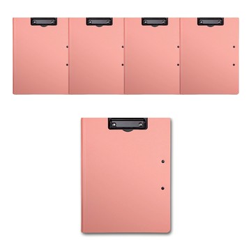 Mandeulhabi 封面式雙向A4板夾 粉色  5個