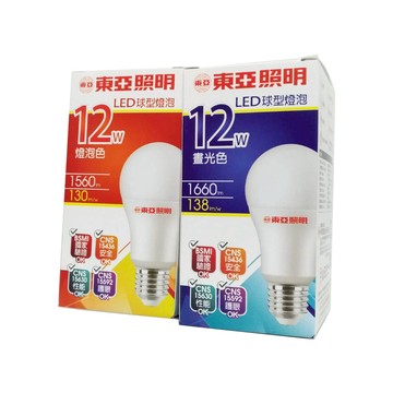 6入 TOA東亞 LED 12W 白光 E27 全電壓 球泡