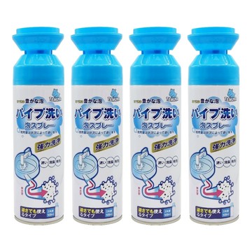 日本TAMURA泡沫型水管抗菌清潔劑 輕鬆清潔、抗菌除臭 適用多種水管材質  500ml  4瓶