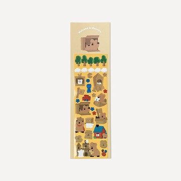 【Fubees】Dinotaeng Boxville系列貼紙-Welcome to Boxville-黃