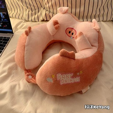 可愛卡通U型枕 護頸椎 記憶棉 專用脖枕 脖子靠枕 辦公室午睡枕頭 U型枕頭