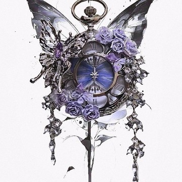 🦋可動蝴蝶機械懷表 ✨真標本復古設計 可動嫵灰蝶懷表 復古閨蜜情侶標本禮物 🦋真標本手工製作懷錶 ⌚紀念禮物