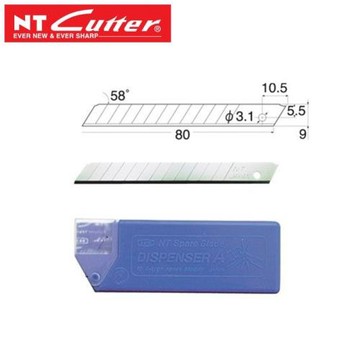 日本製NT Cutter折斷式美工刀片 58度美工刀替刃BA-160(10入;合金工具鋼)