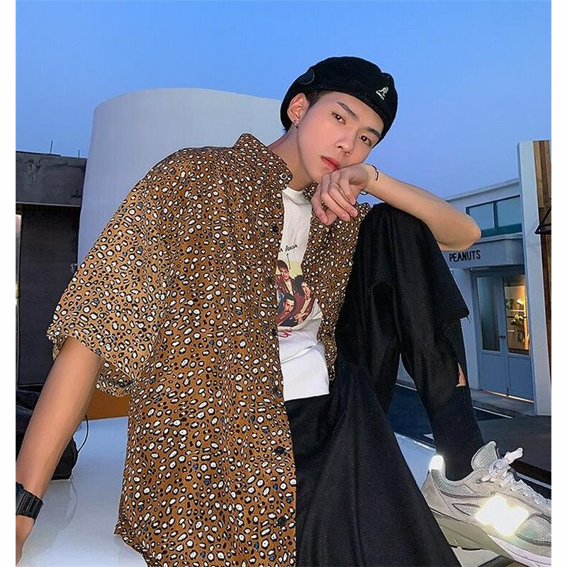 雑志で绍介されました 19 夏 新着品 レオパード柄 歌手 メンズ ファッション 半袖 シャツ 香港 ブラウス 日本 ナイトクラブ バー 単体ボタン 百掛け トップス 通販 Lineポイント最大1 0 Get Lineショッピング