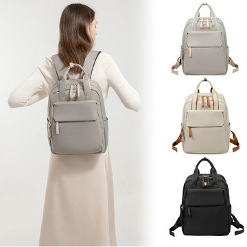 SPRING-尼龍手提後背包韓版時尚商務通勤後背包大容量後背包旅行後背包-多色