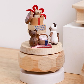 【貓咪祝福禮物】多旋轉音樂盒 Wooderful life｜知音文創