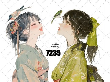 original sticker no.7235 人物貼紙 原創貼紙 人物貼紙 女孩貼紙 原創人物貼紙