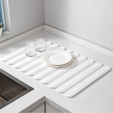 跨境折疊臺面墊硅藻土即時干燥墊碗筷餐具瀝水墊吸水石盤托杯墊子