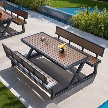 免運 戶外桌椅組合 庭院桌椅 戶外休閑椅防潮防水商用餐廳咖啡廳桌椅組合鐵藝卡座奶茶燒烤店 可開發票 全館五折 工廠現貨直銷 新品特價 b8311