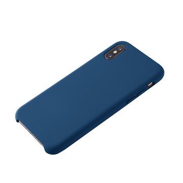 iPhone X 殼 【經典液態殼 I 城市系列】iPhone X 手機殼 iX 保護殼 矽膠殼 軟殼 (藏青)