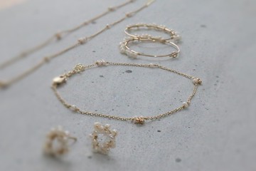 六月誕生石 手鍊 珍珠 迷你珍珠  - 獎勵 -