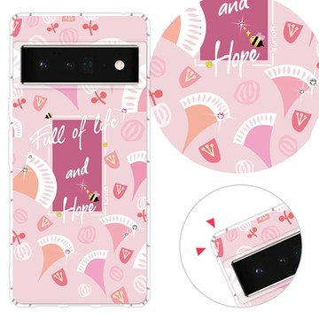 YOURS Google 全系列 彩鑽防摔手機殼-韓紅花(Pixel9ProXL/Pixel8a/8Pro/Pixel7a/7Pro/Pixel6a/Pixel4)