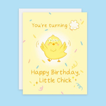 小雞寶寶生日卡｜兒童適用｜生日快樂｜可愛小雞｜個性化客製