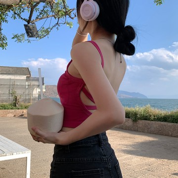 【🔥多件多折】性感辣妹交叉吊帶 一體式美背 露背純欲吊帶 免穿內衣 短款吊帶 外穿背心 透氣裹胸吊帶  聚攏無鋼圈美背
