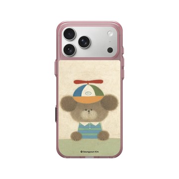 iPhone 17 Pro Max Clear (相機按鈕) 晶醺玫 - Seungyoun Kim - 戴風車帽的小狗