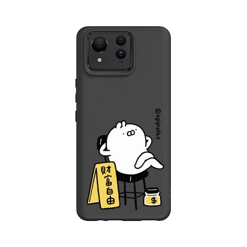 Zenfone 11 Ultra SolidSuit 黑 - Ugly Rabbit 醜白兔 - 財富自由啦!