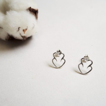 twin hearts earring_雙心石滬耳環 台灣風景 離島 澎湖 愛心告白