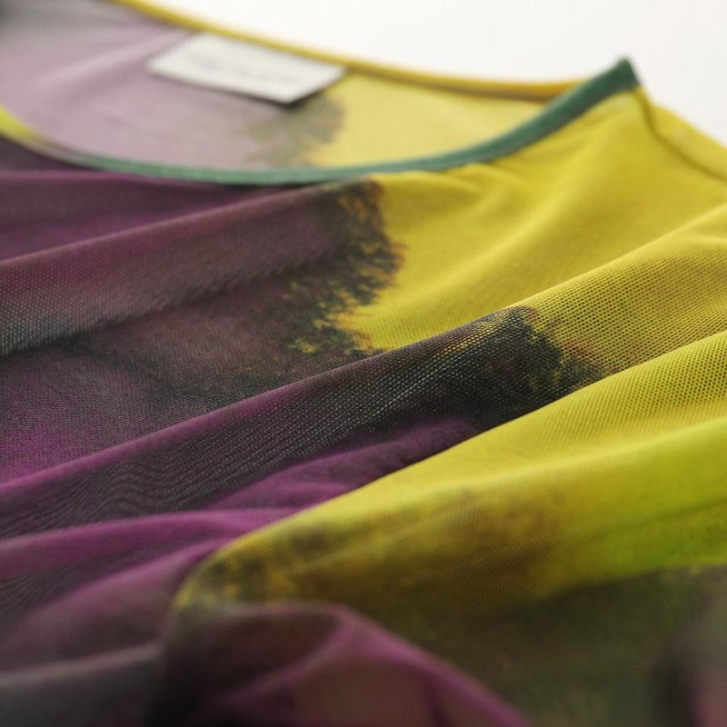 Dries Van Noten トップス 花柄 長袖 タートルネック シアー