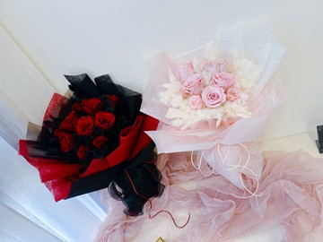 厄瓜多玫瑰系列。情人節 花束 告白 七夕 波波球