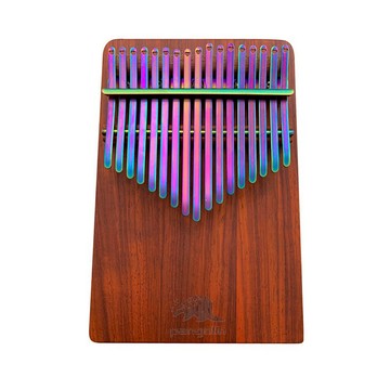 紅檀木板式卡林巴琴 鍍鈦五彩紫琴鍵 贈書包+展示架