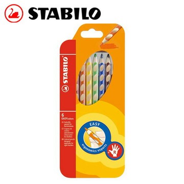 STABILO 德國天鵝 EASYcolors 人體工學色鉛筆(332/6右手專用) - 6支入 / 組【APP滿額下單4%點數(單一帳號最高1000點)】7/31止