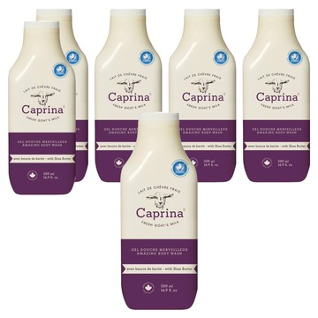 CANUS 肯拿士 Caprina 山羊奶 新鮮山羊奶沐浴乳 乳木果油  500ml  6瓶