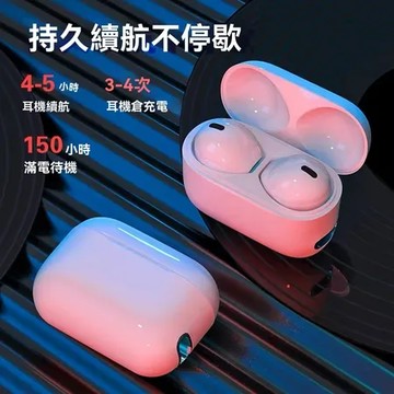 雙耳白色 🔥【2025全新款】藍牙5.1耳機 不入耳設計｜50dB深度降噪｜超長續航150小時｜迷你隱形佩戴｜TWS雙模電競低延遲｜運動防汗通用｜HiFi音質