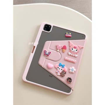 適用聯想小新Pad pro12.7平板保護殼2025款亞克力旋轉360°2024款聯想小新pro11寸全包防折防摔套公仔庫洛米