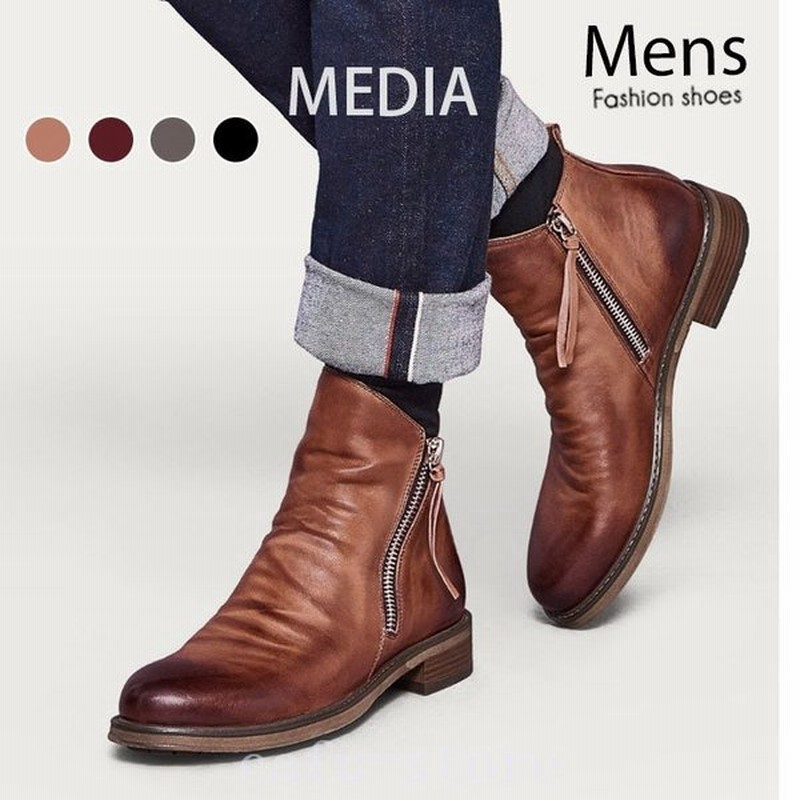 ワークブーツ メンズ 靴 メンズ靴 ショートブーツ シューズ 靴 Pu革靴 おしゃれ 紳士靴 厚底 カジュアルシューズ 春 秋 新作 通販 Lineポイント最大0 5 Get Lineショッピング
