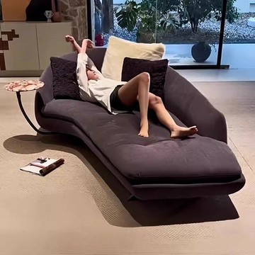 公司貨附發票 弧形沙發 美式陽臺躺椅臥室弧形沙發小戶型貴妃椅輕奢酒店民宿懶人 最低價 快速出貨