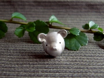 Teddy bear 泰迪熊 39號 | 純銀 耳針 耳環 | 1款是單1個喔 !