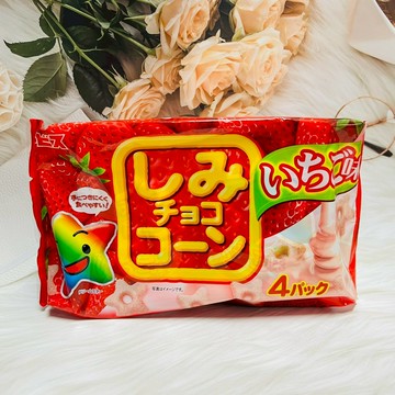 日本 Ginbis 金必氏 草莓可可風味 星星餅 4小包入 草莓餅