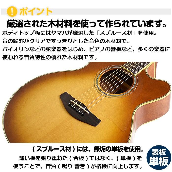 アコースティックギター 初心者セット ヤマハ エレアコ YAMAHA CPX700II ギター 初心者 15点 アコギ 入門 セット (ハードケース付属)