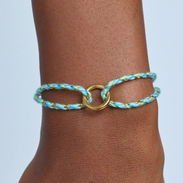 Pura Vida 美國手工 FRIENDSHIP RING 摯友圓環藍綠編織衝浪手環