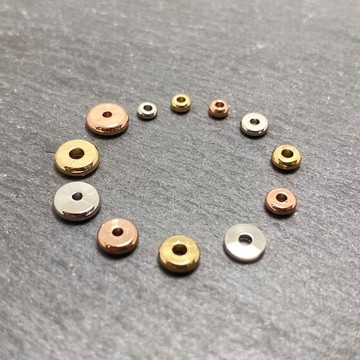 【Rich手作】14K包金 圓片 18K 玫瑰金 白金 隔片 圓片 隔珠 手鍊 水晶設計款 散珠 手工DIY 現貨在台