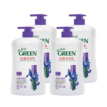 綠的GREEN 抗菌沐浴乳-鳶尾花精油1000mlX4