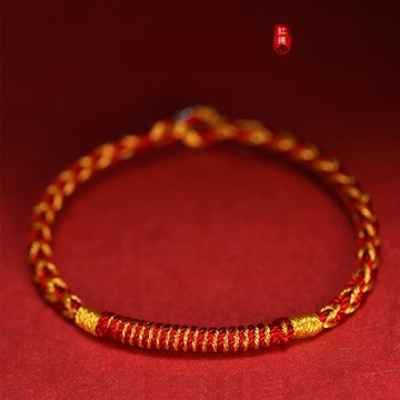 【水星記】匠人手作吉祥平安財氣兩旺富貴金手繩(41998040)