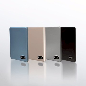 超薄數顯磁吸行動電源 5000mAh-多色可選 黑色