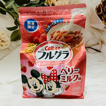 日本 Calbee 卡樂比 草莓牛奶風味麥片 550g 早餐麥片 牛奶麥片 草莓麥片 草莓牛奶麥片