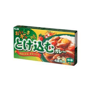 S＆B おいしさギューッととけ込カレー中辛 140g x 10個