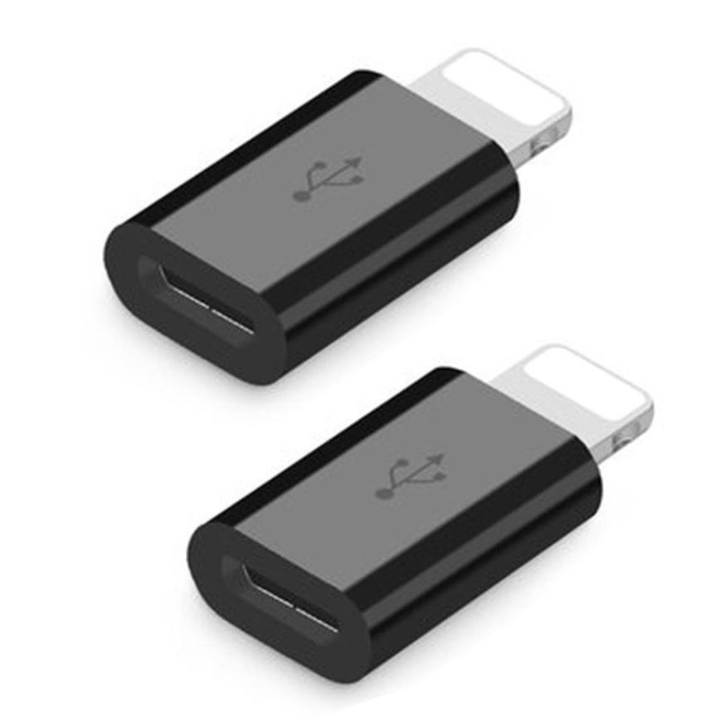  iPhone  変換アダプタ マイクロ USB  ホワイト