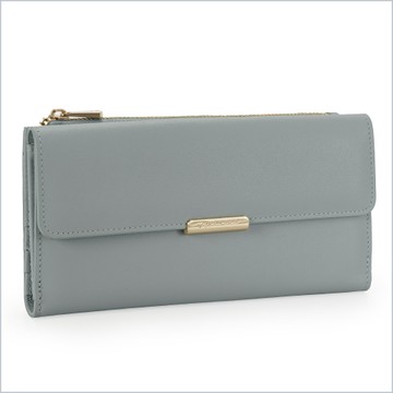 KIM真皮雙層釦式長夾[LN-812-KI-W]